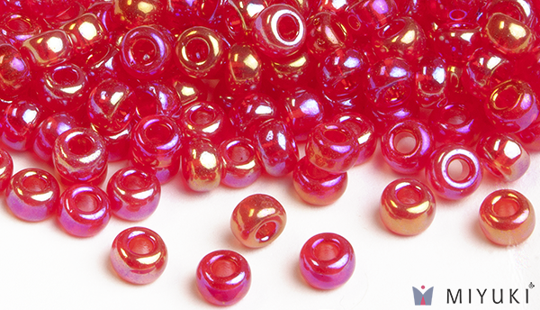 254 - Transparent Red AB Miyuki Beads
