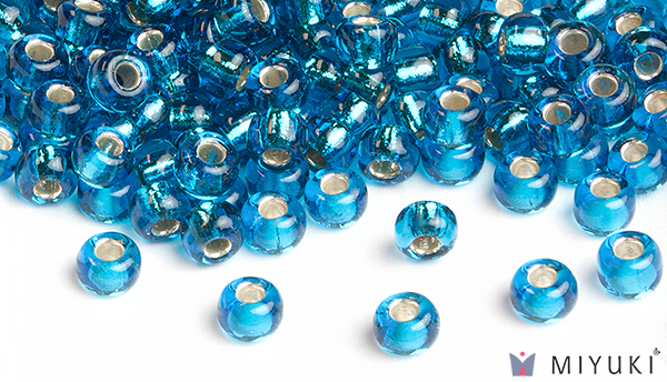 25 - Silverlined Capri Blue Miyuki Beads