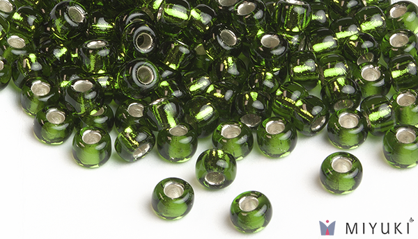 26 - Silverlined Moss Green Miyuki Beads