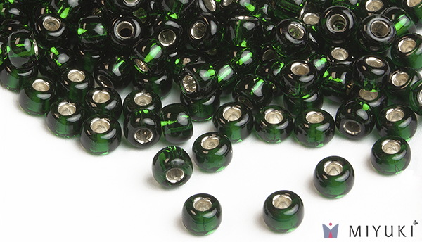 27 - Silverlined Deep Emerald Miyuki Beads