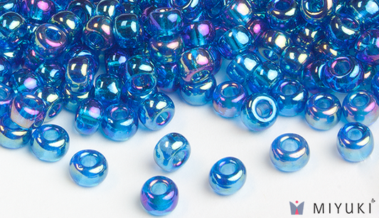291 - Transparent Capri Blue AB Miyuki Beads