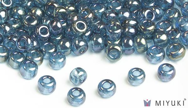 305 - Lake Blue Gold Luster Miyuki Beads