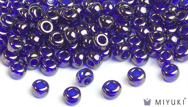 308 - Cobalt Blue Gold Luster Miyuki Beads