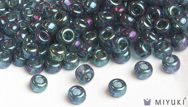 314 - Capri Blue Gold Luster Miyuki Beads