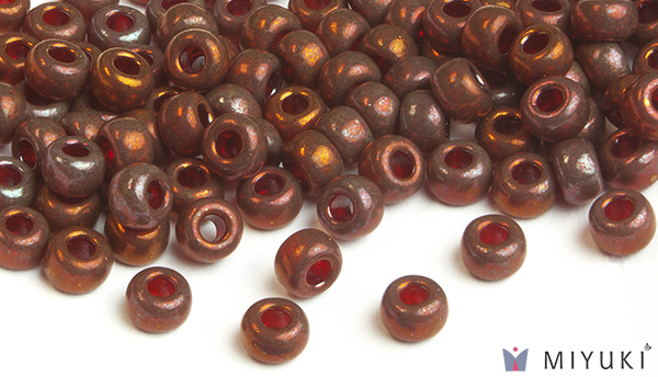 315 - Burgundy Gold Luster Miyuki Beads