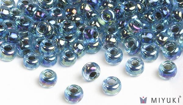 339 - Blue-lined Aqua AB Miyuki Beads