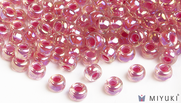 355 - Magenta-lined Crystal AB Miyuki Beads