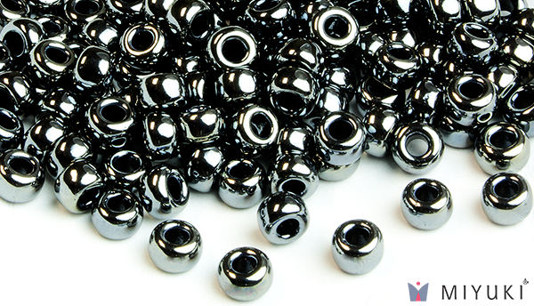 464 - Black Opaque Luster Miyuki Beads