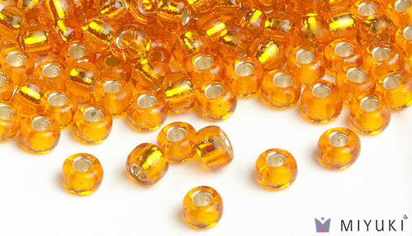 7 - Silverlined Light Orange Miyuki Beads