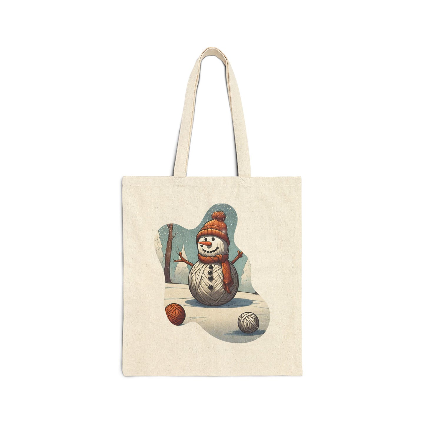 Yarn Snowman Tote