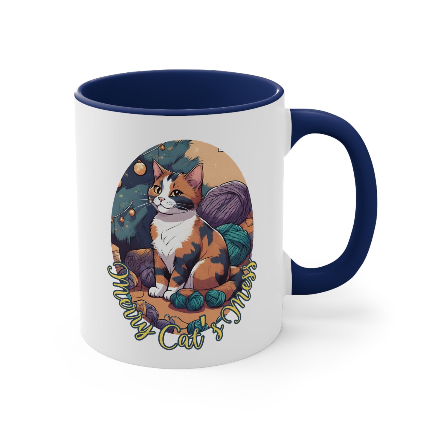 Merry Cat's Mess Coffee Mug, 11oz