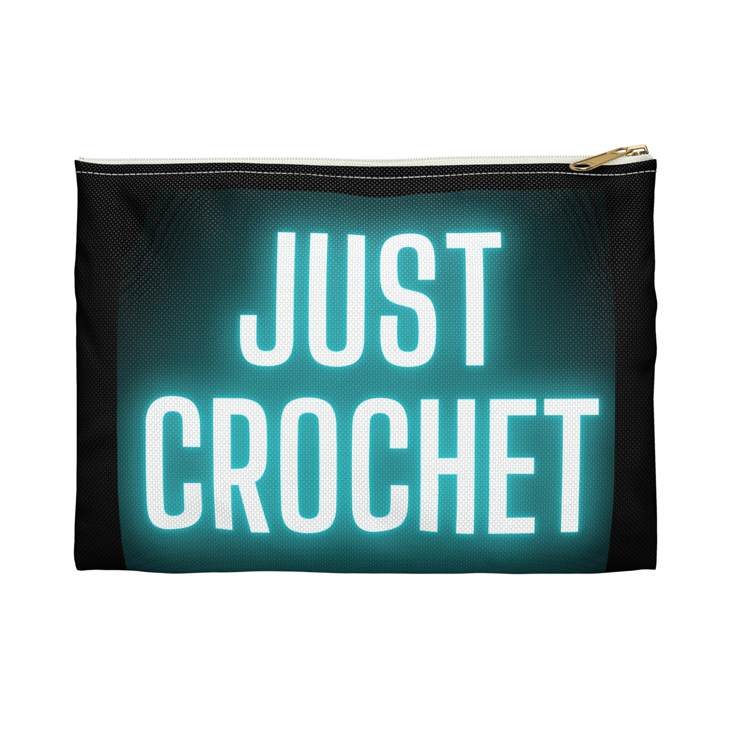 Just Crochet Blue Accessory Pouch