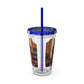 All I want for Christmas is Yarn Tumbler with Straw, 16oz