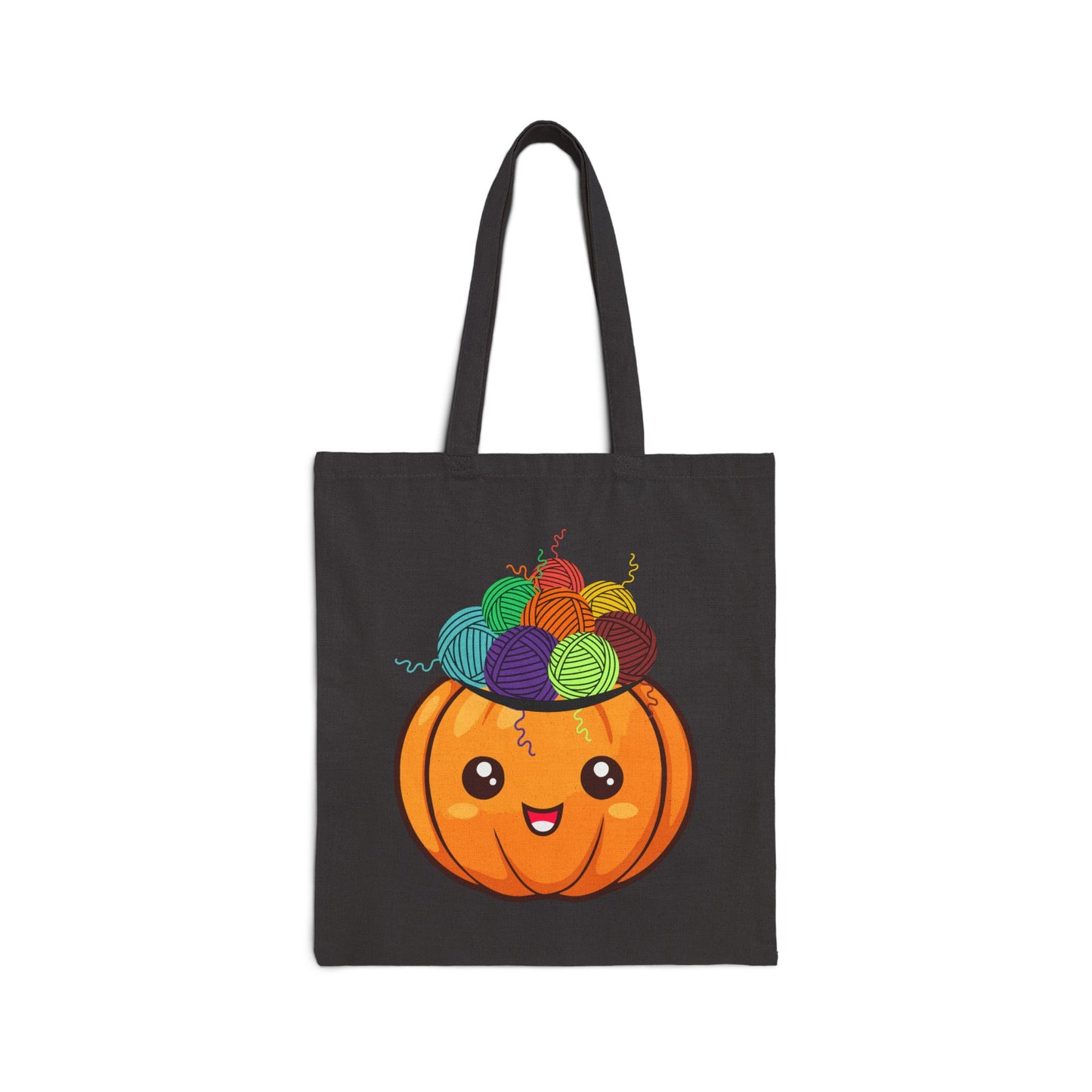 Yarn Pumpkin Cotton Canvas Tote Bag