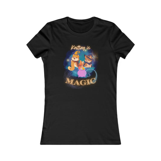 Knitting is Magic (Puppies) Women's T Shirt