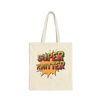 Super Knitter Cotton Canvas Tote Bag