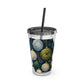 Yarn Wrapping Paper Tumbler with Straw, 16oz