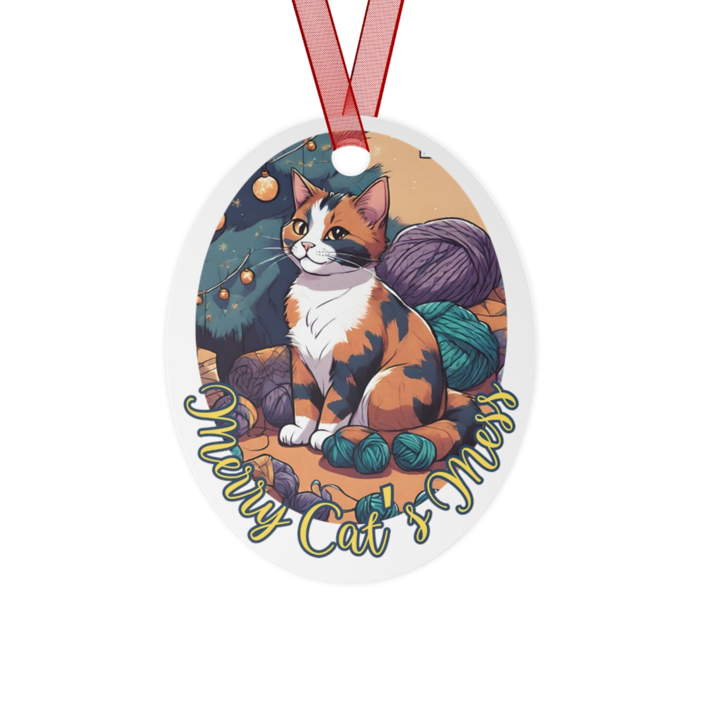 Merry Cat's Mess Ornament
