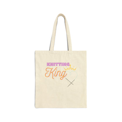 Knitting King Cotton Canvas Tote Bag