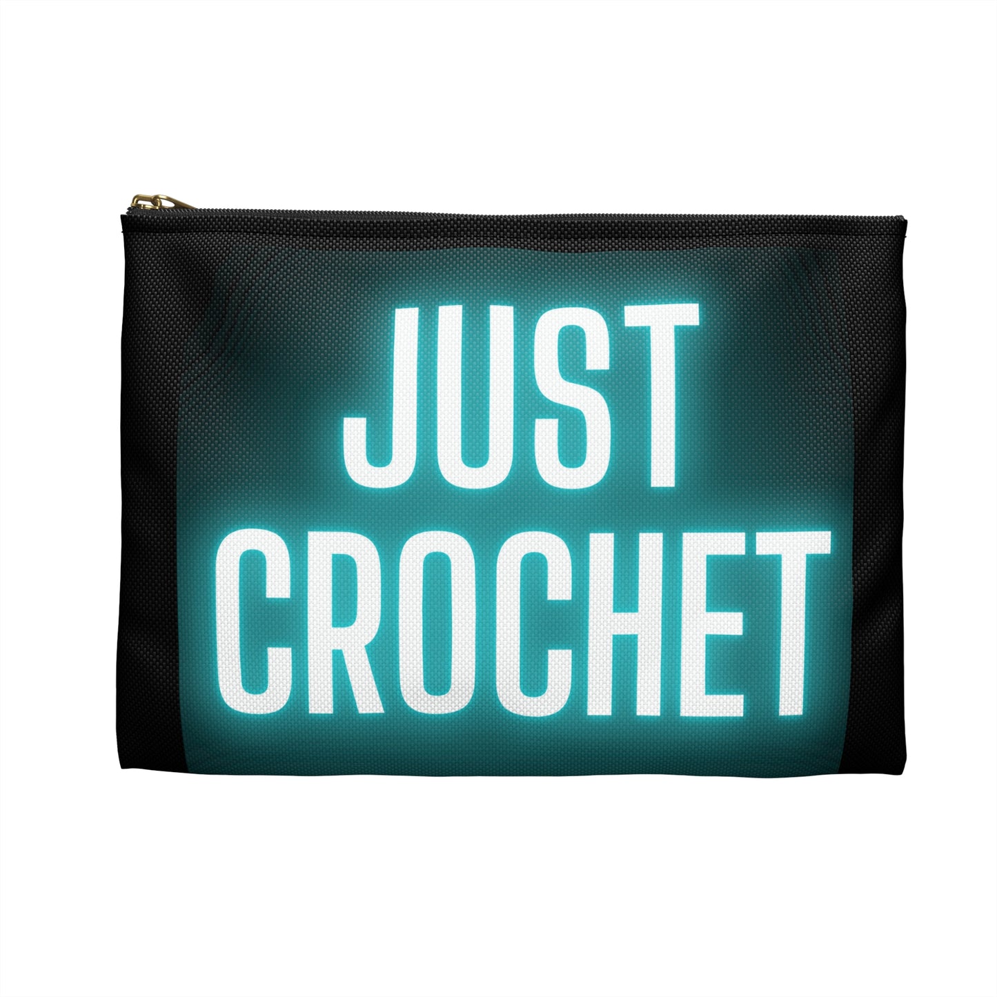 Just Crochet Blue Accessory Pouch