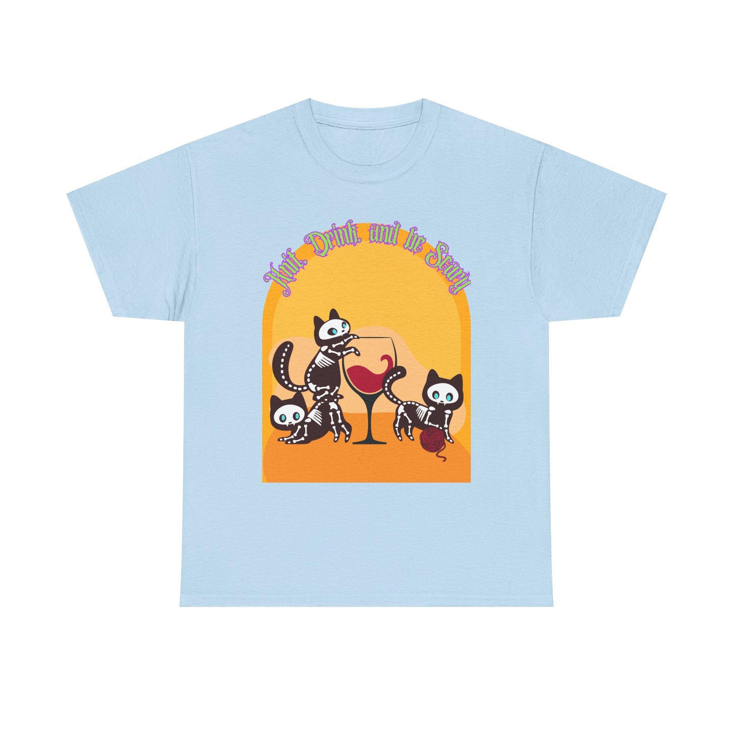 Knit Drink and Be Scary Unisex T Shirt