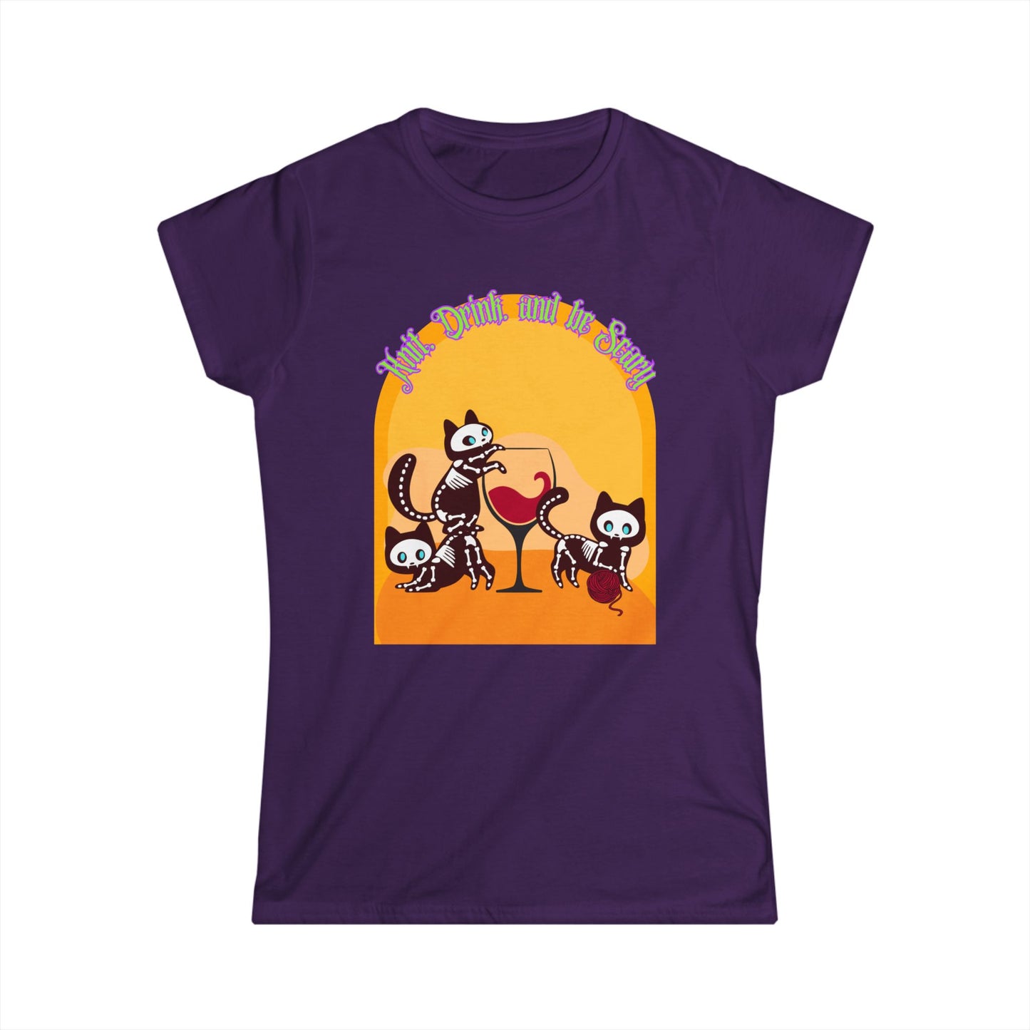Knit Drink and Be Scary Women's T Shirt