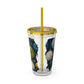 Yarn Wrapping Paper Tumbler with Straw, 16oz