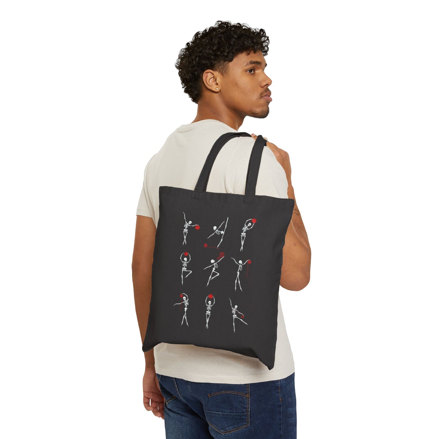 Skein Dance Cotton Canvas Tote Bag