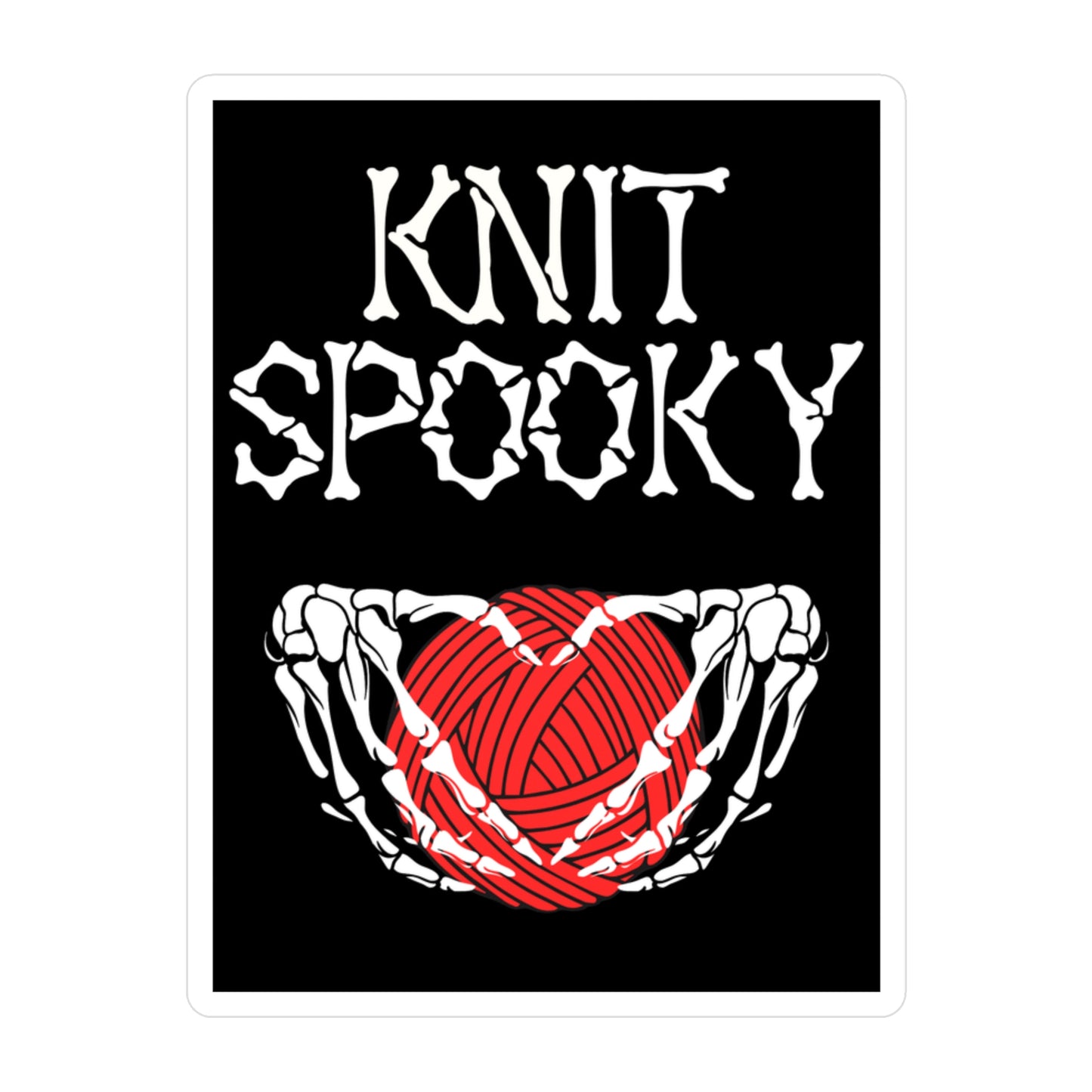 Knit Spooky Kiss-Cut Vinyl Decals