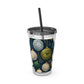 Yarn Wrapping Paper Tumbler with Straw, 16oz