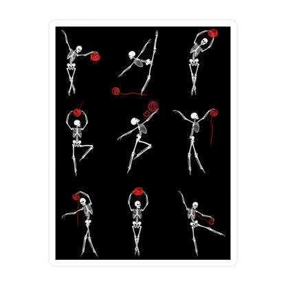 Dancing Skeins Kiss-Cut Vinyl Decals