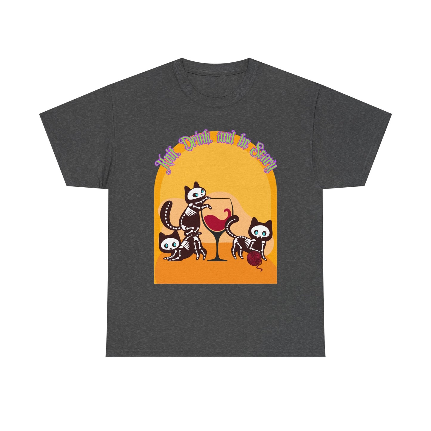 Knit Drink and Be Scary Unisex T Shirt