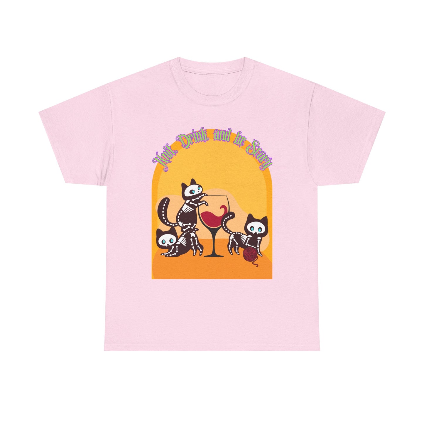 Knit Drink and Be Scary Unisex T Shirt