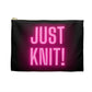 Just Knit Pink Accessory Pouch