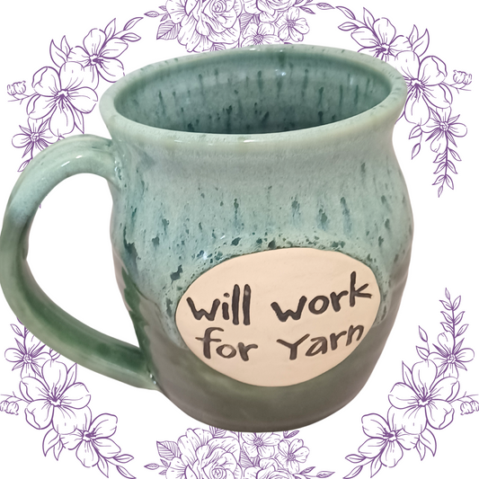 Pawley Studios Ceramic Mug - Will Work for Yarn