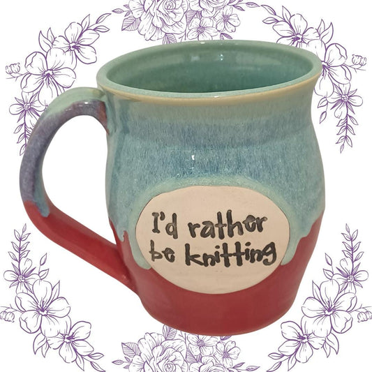 Pawley Studios Ceramic Mug - I'd Rather Be Knitting