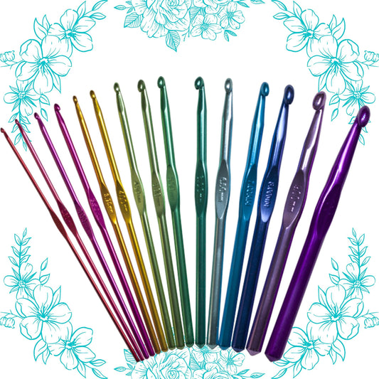 6" Aluminum Crochet Hooks